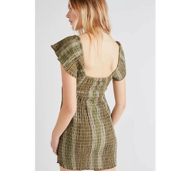 Free People Dresses & Skirts - Free People Jungle Green tie dress